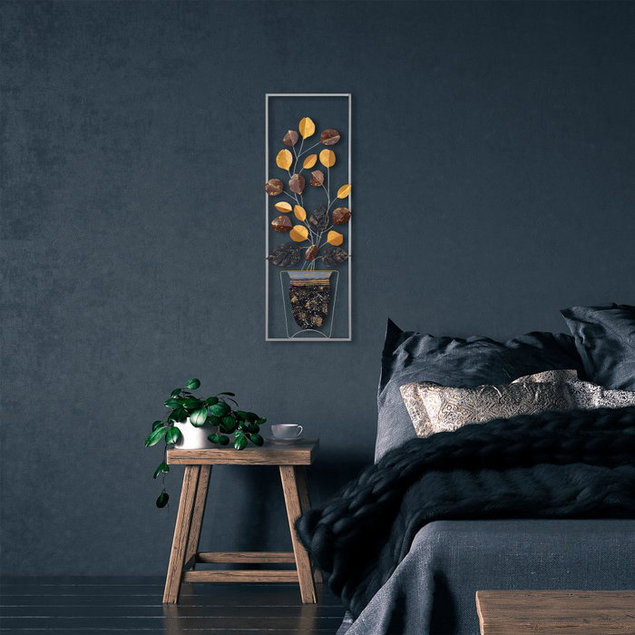Wallity Alder - 077 Escultura de pared de metal multicolor